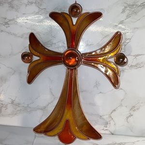 Resplendent Beautiful Large 11” x9” Cross Sun Catcher